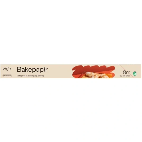 Bakepapir 8m Vilje