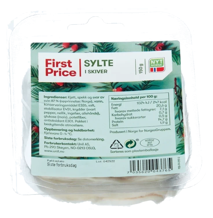 Sylte skivet 150g First Price
