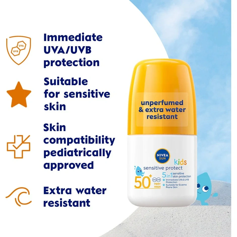 NIVEA NSUN Kids Sensitive Roll-On SPF50+