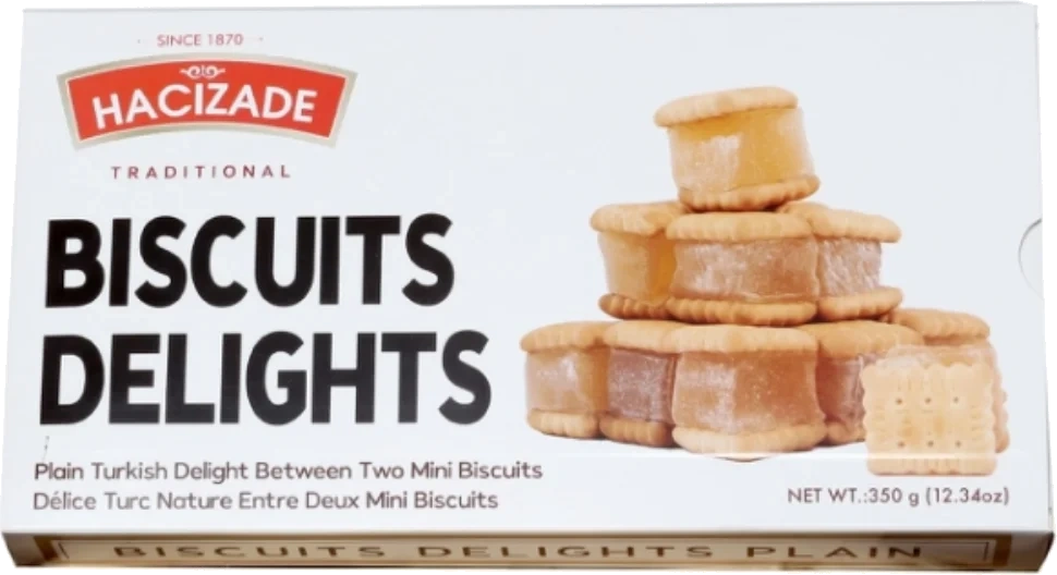 Hacizade Turkish Delight Biscuits Plain 350g