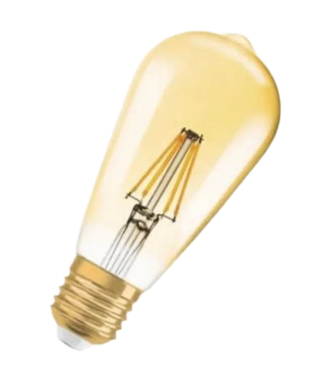 Lyspære Led Edison 22 Gull Non-Dim E27 1stk Osram