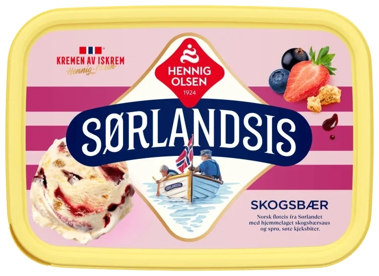 Sørlandsis Skogsbær 0,95l Hennig-Olsen-Is