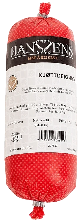 Kjøttdeig 450g Frys Hanssens