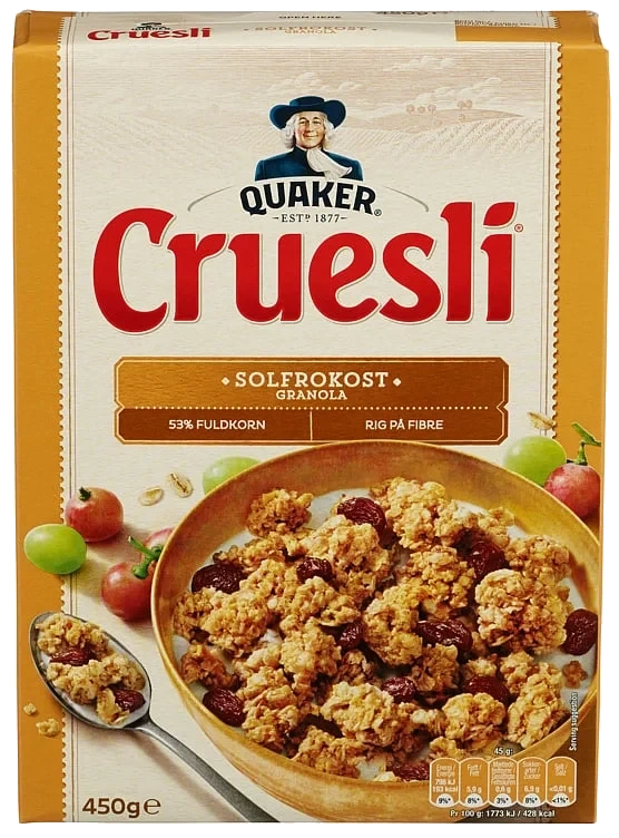 Quaker cruesli solfrokost  450g