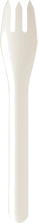Gaffel pluma papir 16cm hvit  100stk