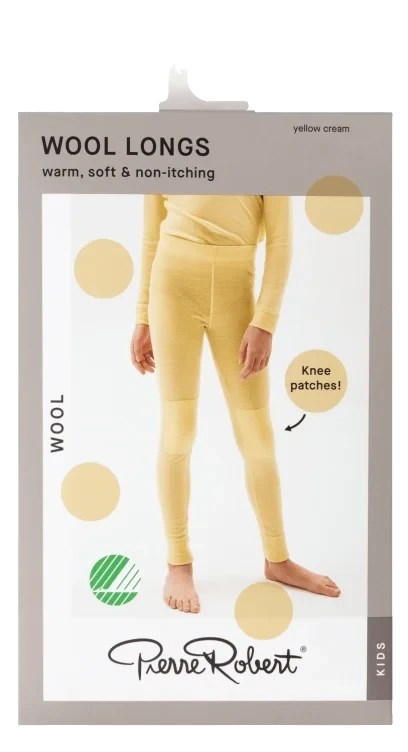 Wool Longs Kids Cream 122-128 Pierre Robert