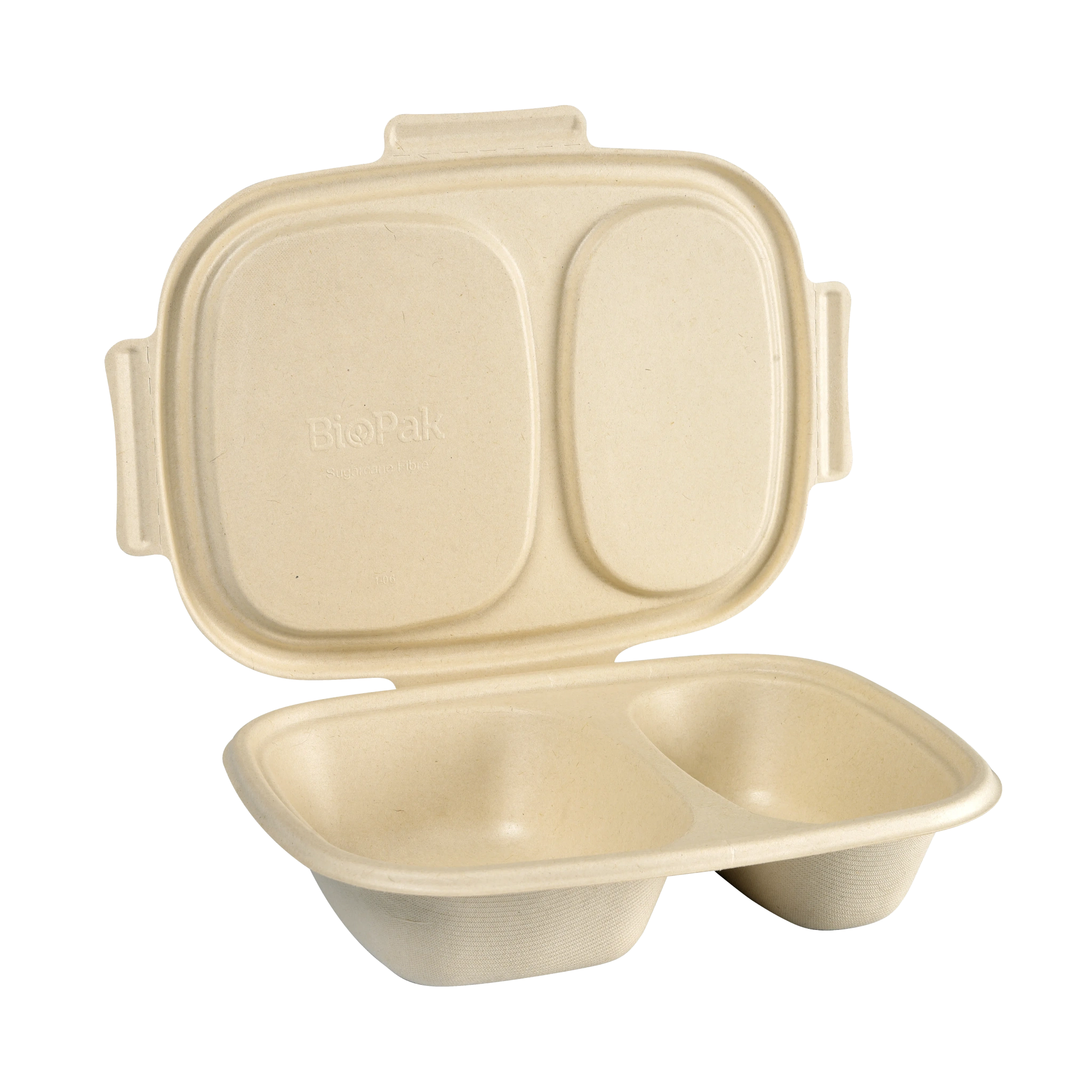 Boks shield bagasse 2rom brun 600/300ml   50stk