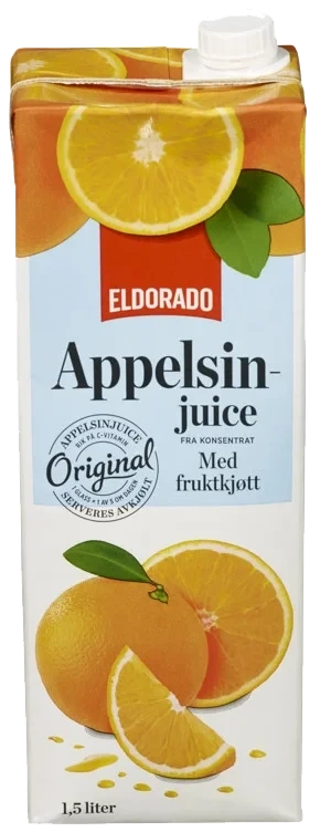Appelsinjuice m/Fruktkjøtt 1,5l Eldorado