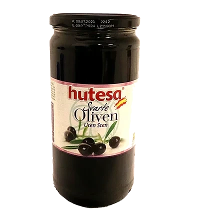 Oliven Sort uten Sten 690g Hutesa 160\180