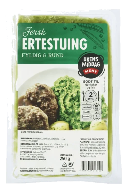 Ertestuing 250g Meny