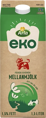 Färsk mellanmjölk 1.5%