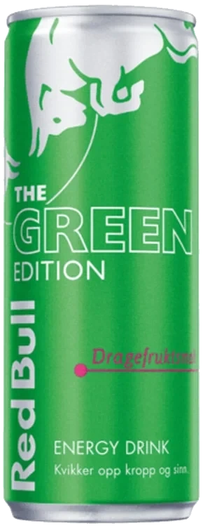 Red bull energidrikk green edit.dragefruktsmak  24x250ml