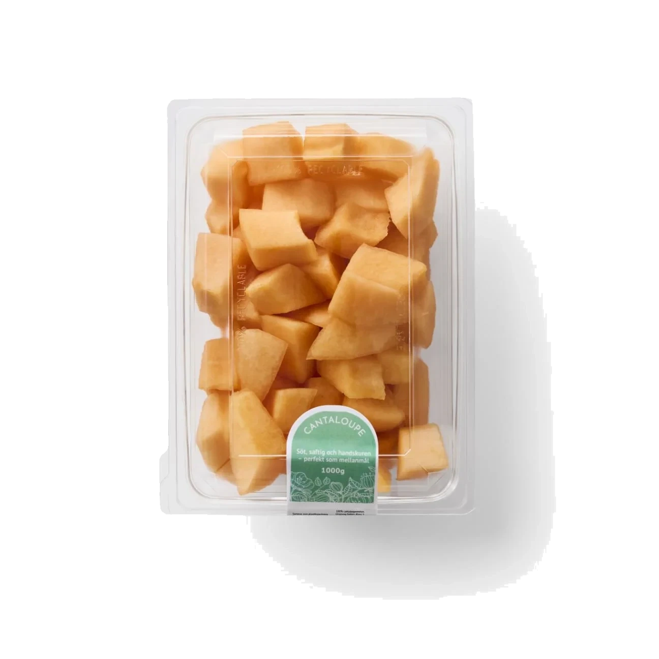 Cantaloupe melon i bitar