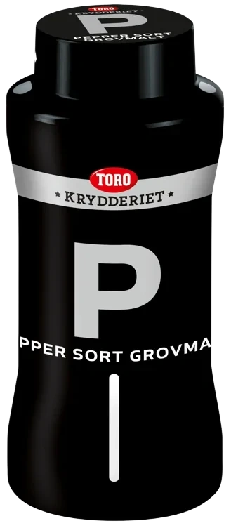 Pepper Sort Grov 450g Toro Krydder
