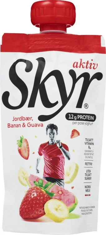 Skyr Aktiv Jordbær&Banan&Guava 125g Q