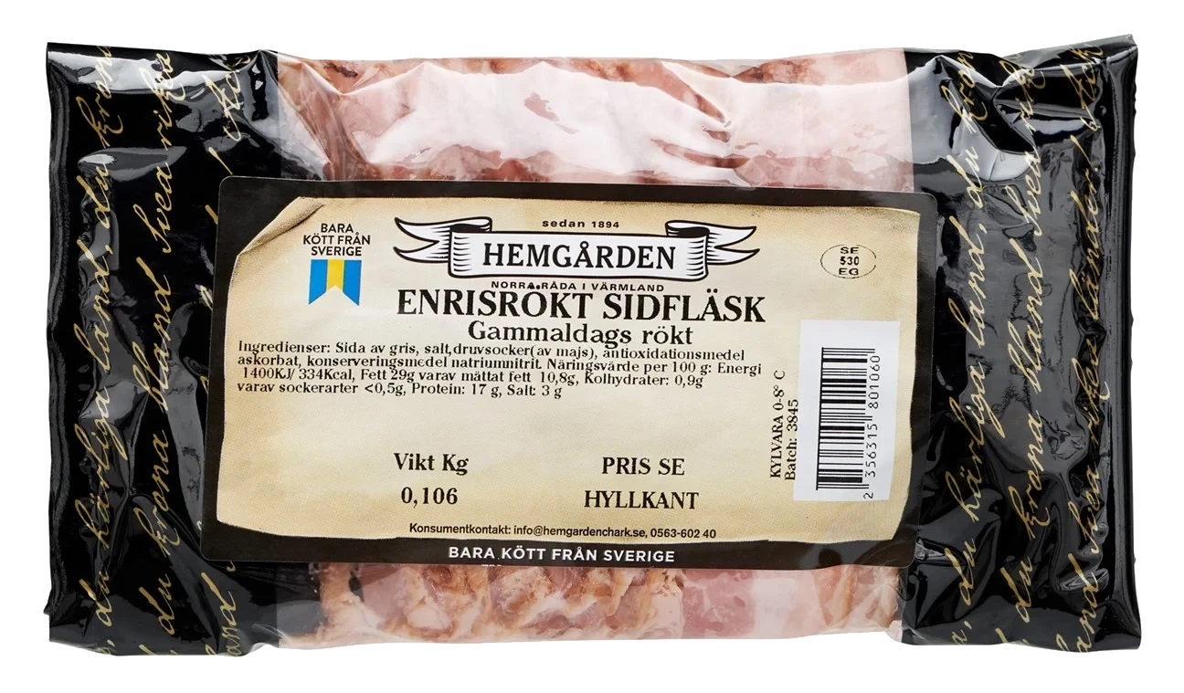 Gammaldags enrisrökt sidfläsk