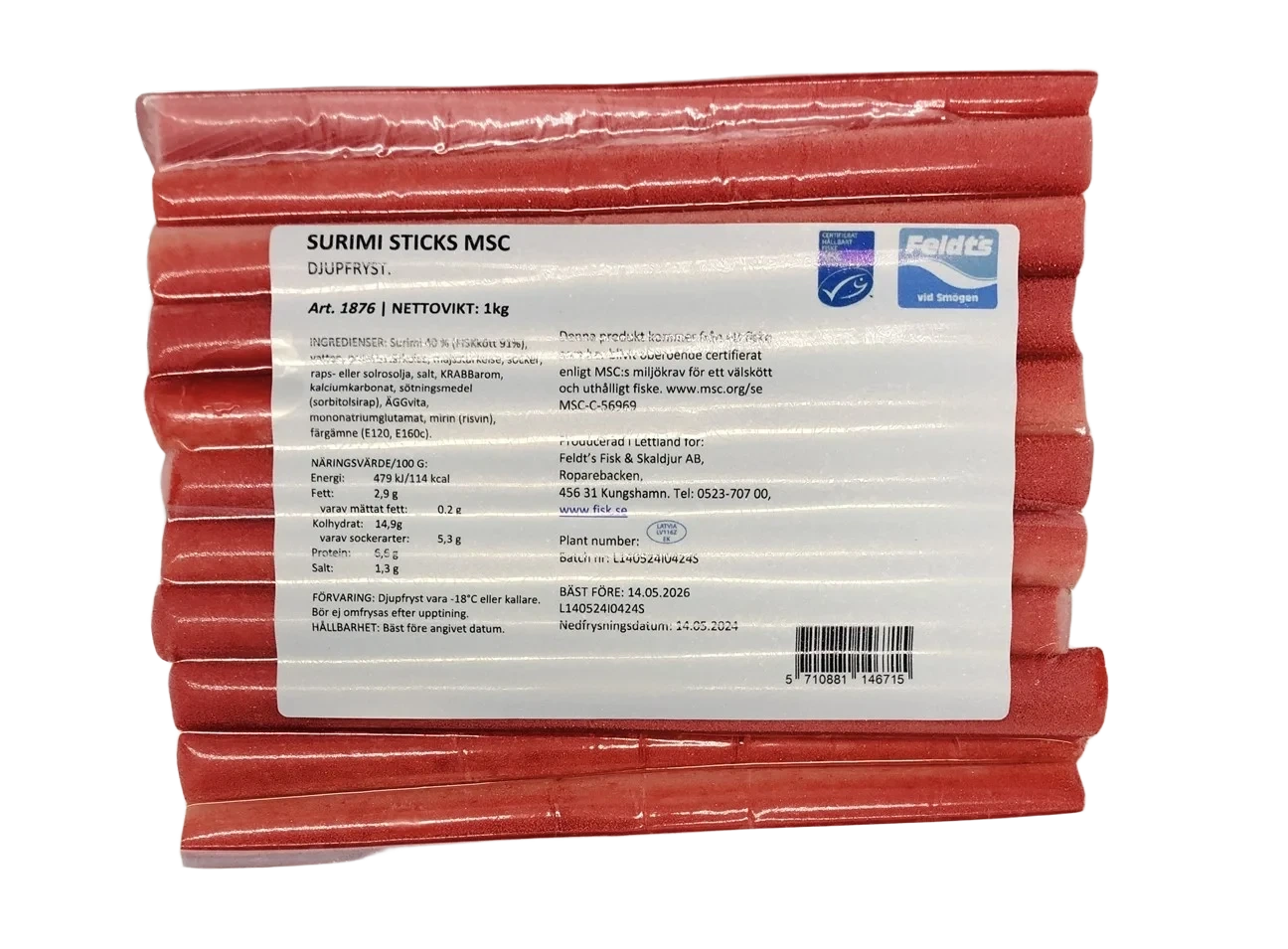Msc, Surimi Maki Sticks 18cm Free Range Egg 10x1000g