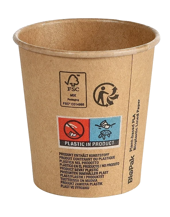 Drikkebeger Papp/pla 12cl Brun