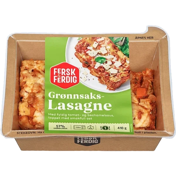 Grønnsakslasagne 410g Fersk & Ferdig