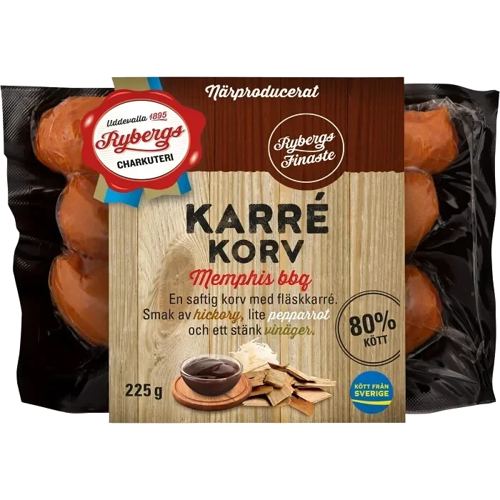 Kryddkorv Karrékorv 80% Kötthalt 225g Rybergs