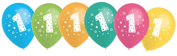 Ballonger m/Tall 1 6stk