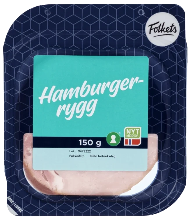 Hamburgerrygg 150g Folkets