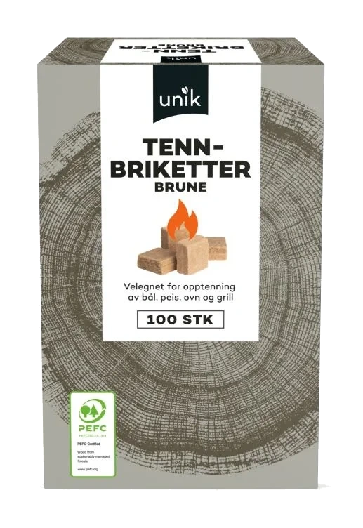 Tennbriketter Brune 100stk Unik