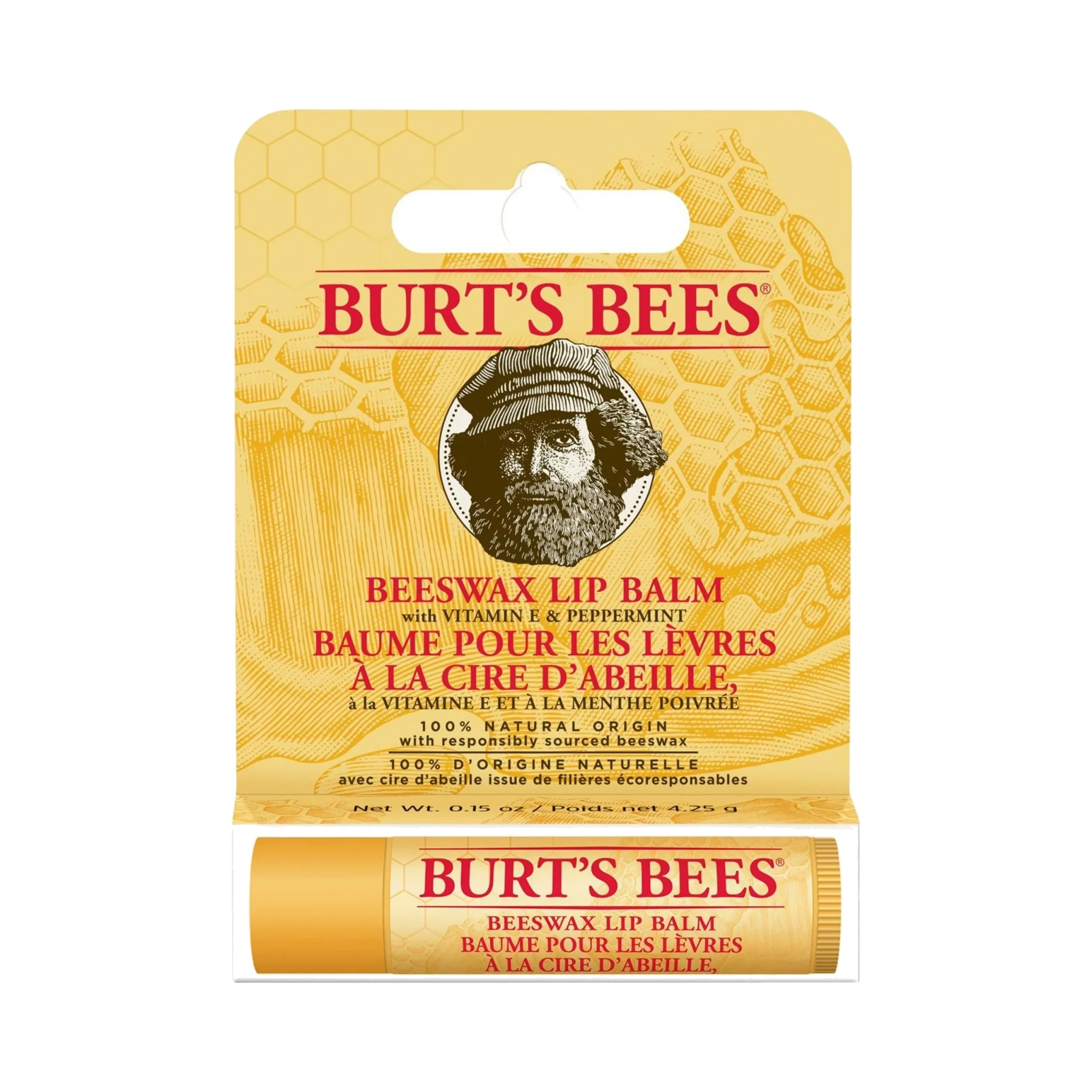 Burt's Bees Lip Balm Beeswax, 4,25 g