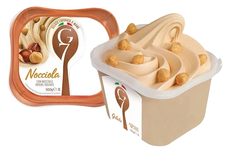 Nocciola 1l G7 Ekte Italiensk Iskrem