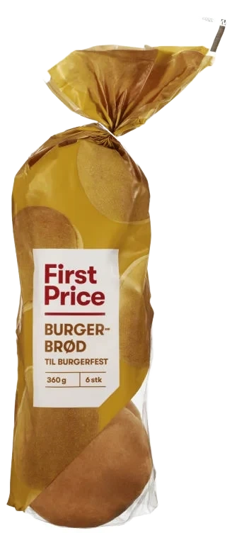 Burgerbrød 6stk 360g First Price