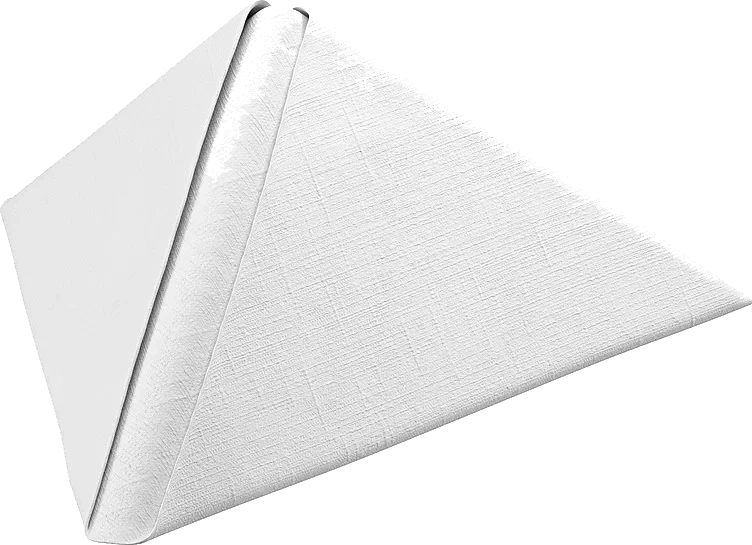 Serviett dunilin 40cm hvit  45stk