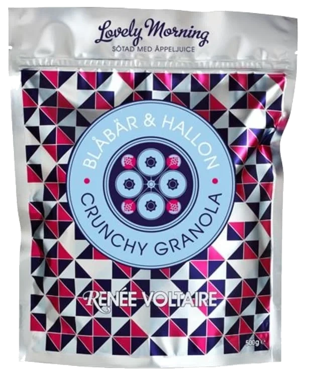 Granola Bringebær &Blåbær 500g Renee Voltaire
