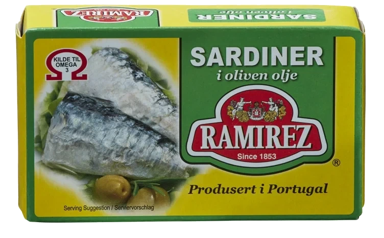 Sardiner i olivenolje   124g