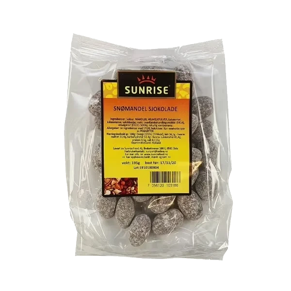Sunrise Snømandelsjokolade 170g