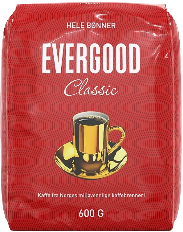 Evergood classic hele bønner   6x600g