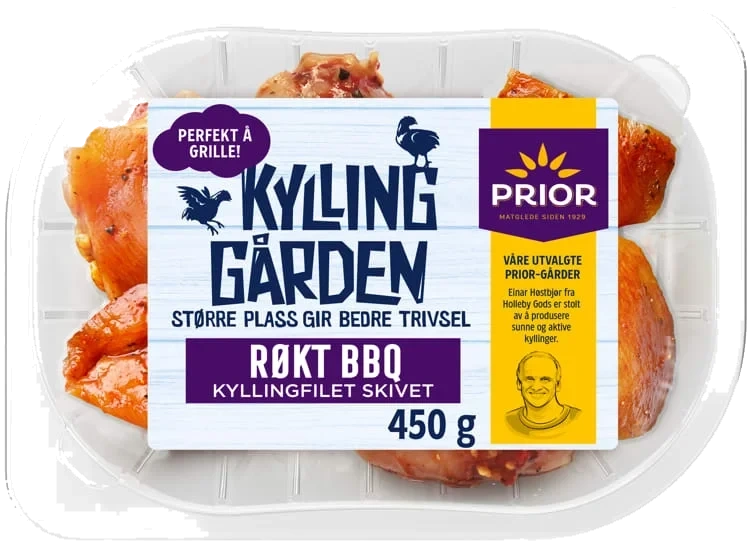 Kyllingfilet skivet Røkt Bbq 450g Kyllingården