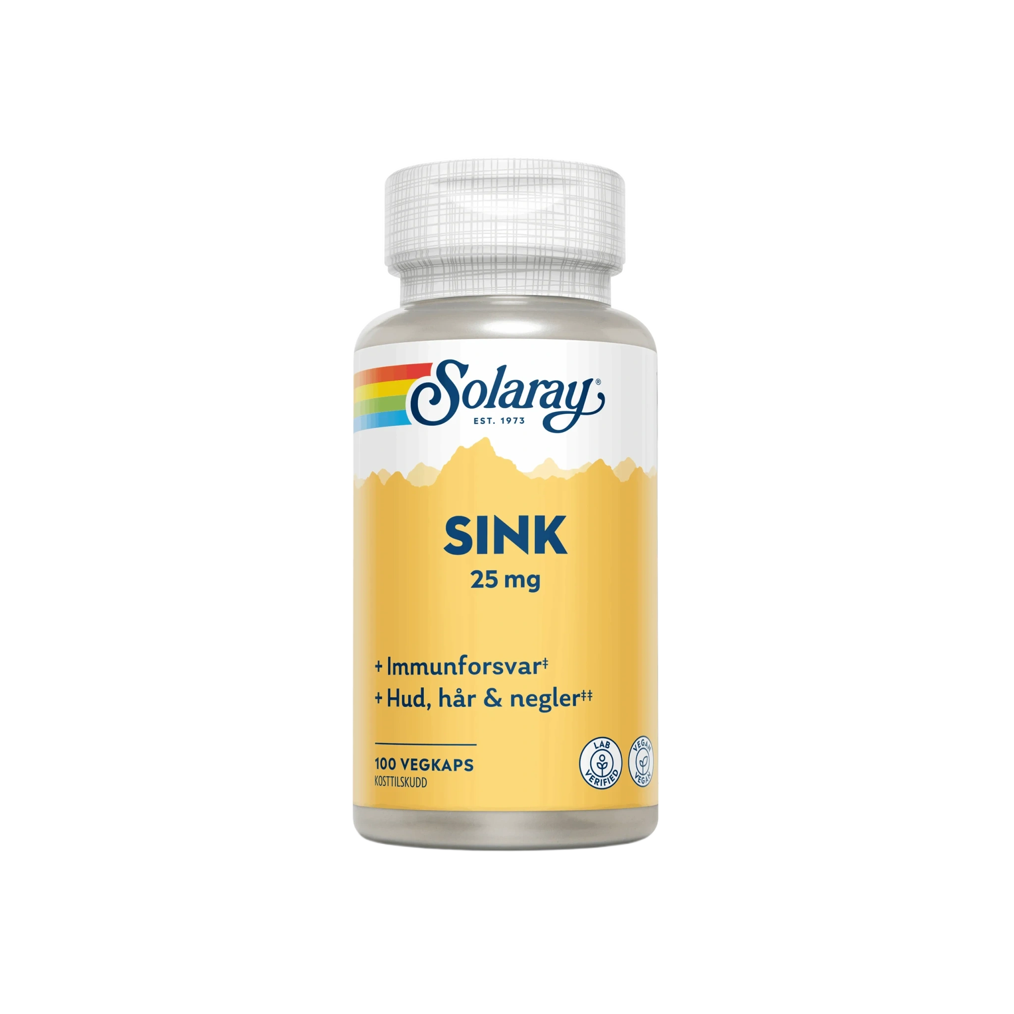 Solaray sink 25 mg 100 kapsler