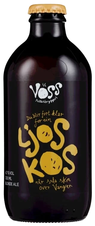 Ljos Kos Øl 0,33l flaske Voss Fellesbryggeri