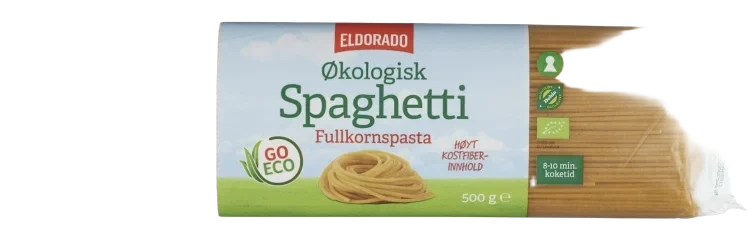 Spaghetti Fullkorn Økologisk 500g Eldorado