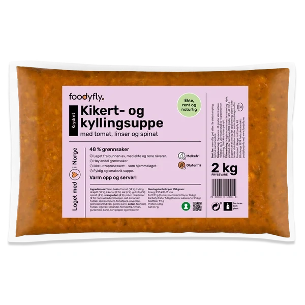 Kikert&kyllingsuppe 2kg Foodyfly