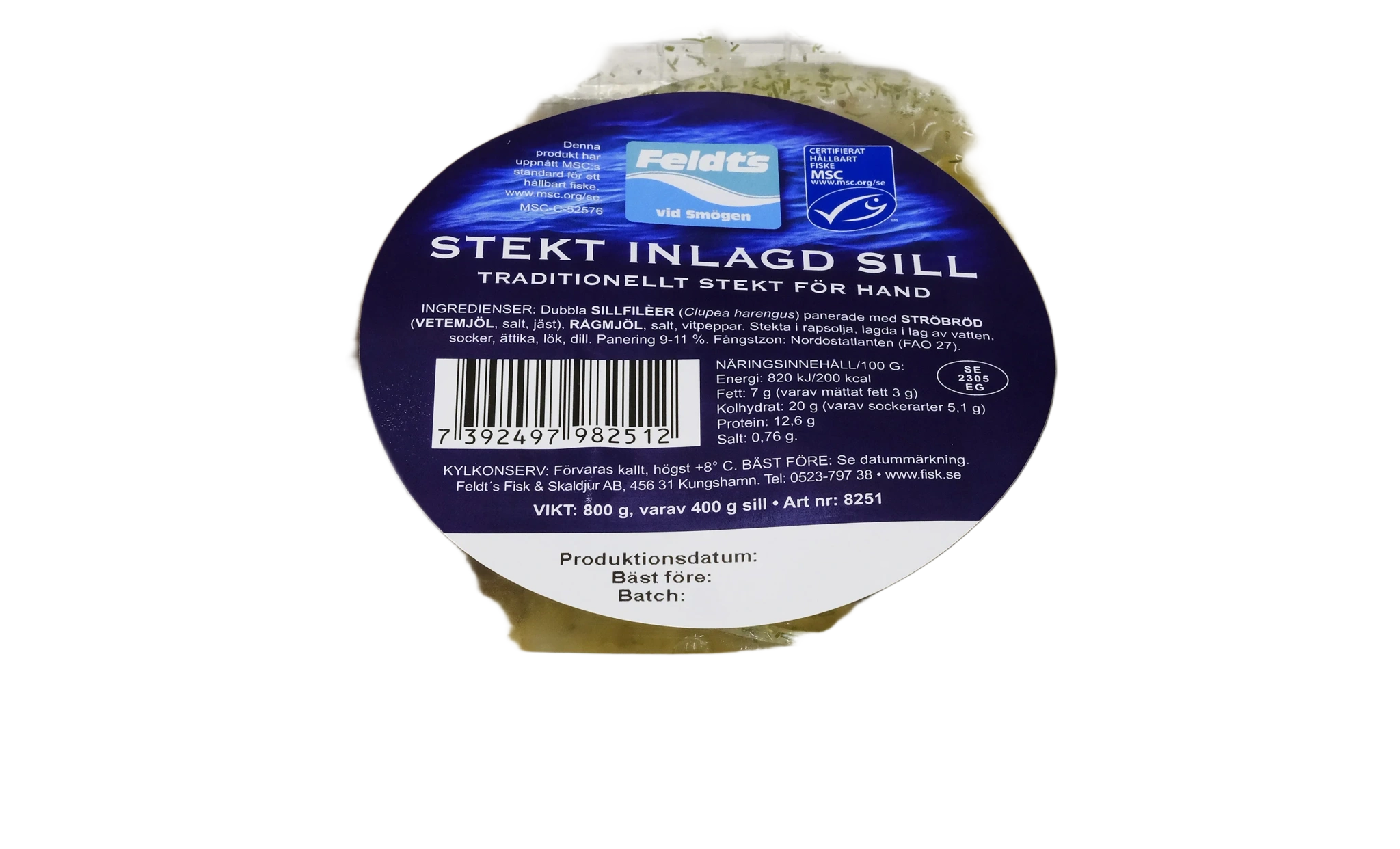 Stekt inlagd sill, MSC