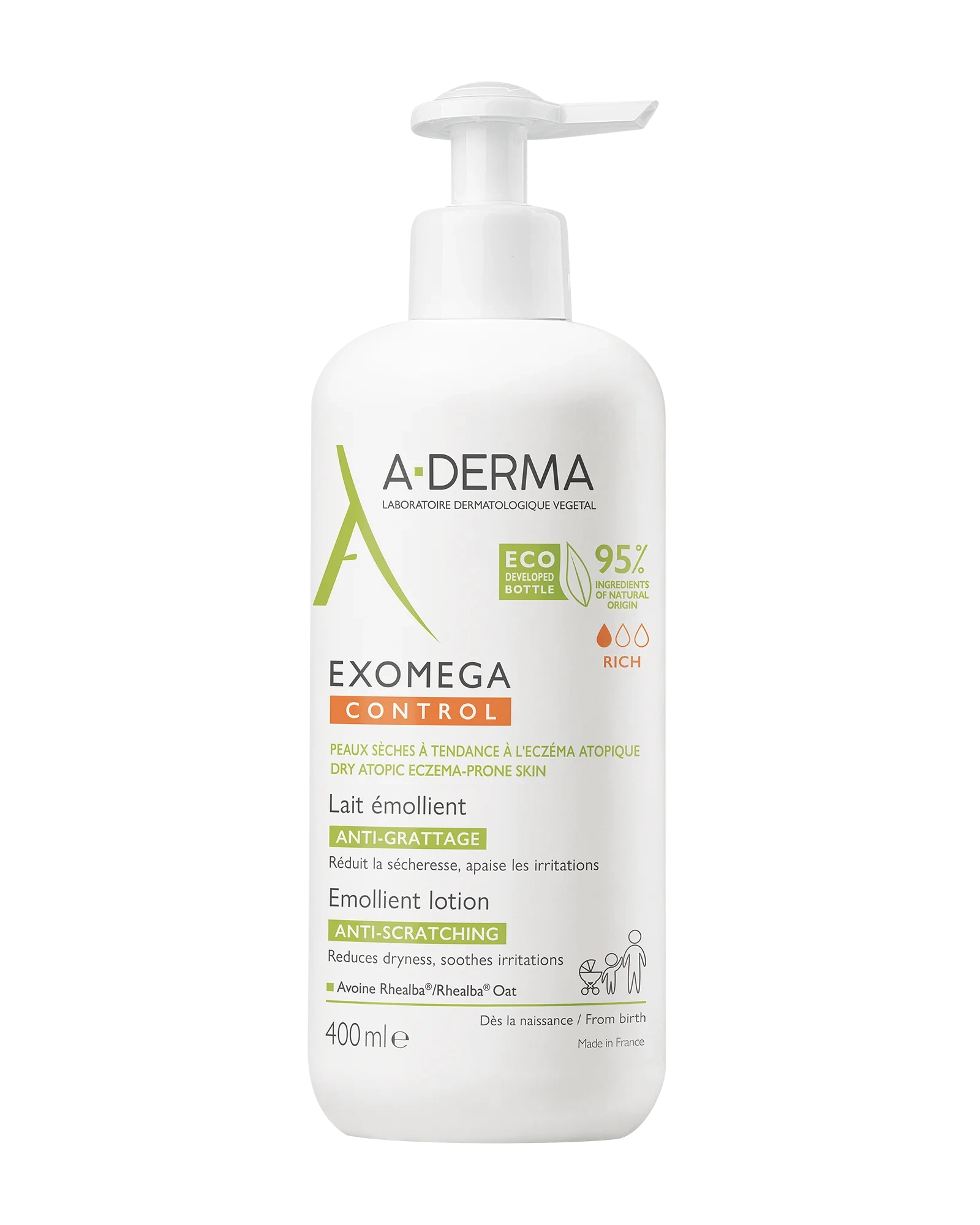 A-Derma Exomega Control Lotion fuktighetskrem 400 ml