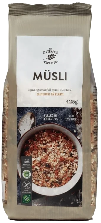 Muslimiks m/Bær Gl.Fri Økol 425g Dgv