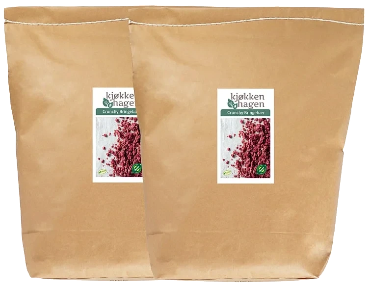 Crunchy bringebær økol. vegansk   5kg