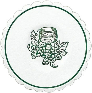 Tissue-Untersetzer, rund Grapes Gre