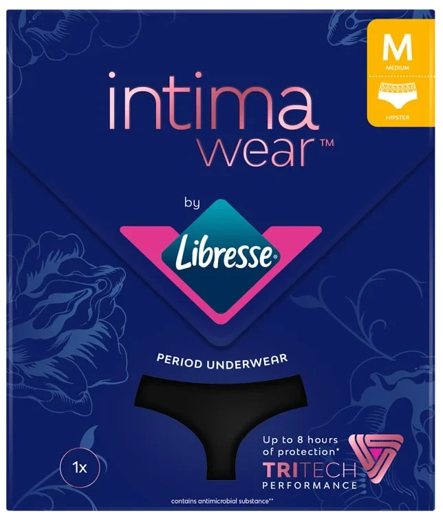 Libresse Intimawear Menstruse Hipster Black Str m