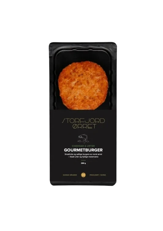 Ørretburger Cheddar&Urter 260g Storfjordørret