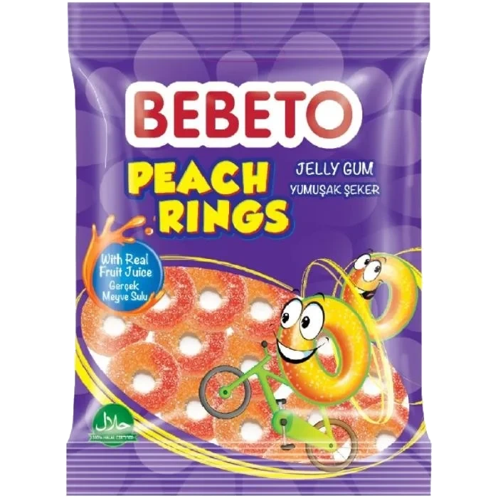 Bebeto Peach Rings 80g