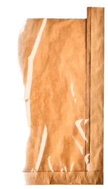 Papirpose 2kg Brun m/vindu 180x65x320mm