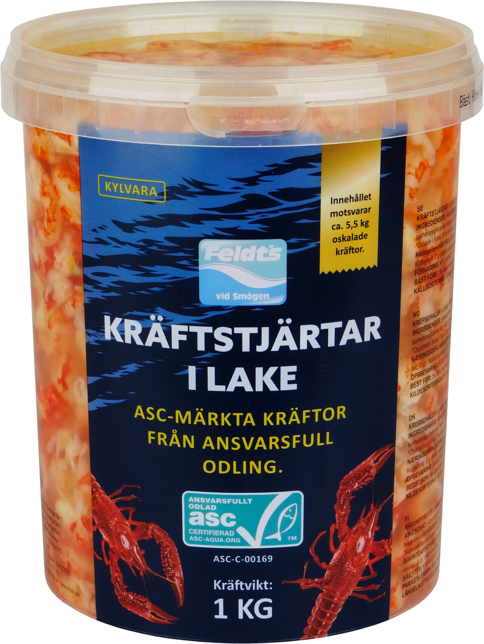 Kräftstjärtar i lake ASC